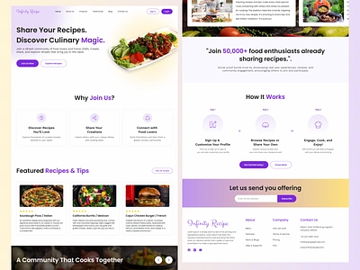 Recipes share landingpage 3d animation behance branding dribbble graphic design logo motion graphics popular trending design ui uiux