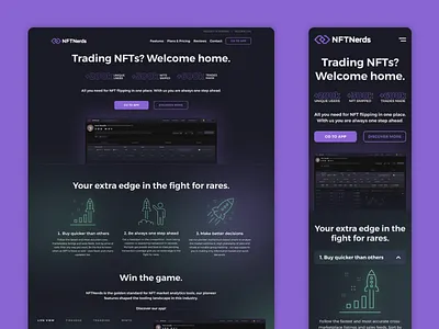 NFT Nerds homepage webdesign