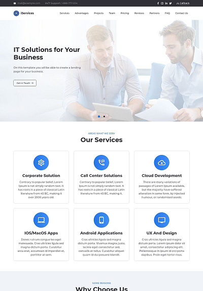 It Solution landing page landing page