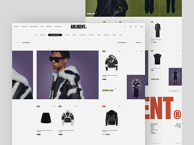 Arligent design flat minimal onlineshop shop ui ux web website