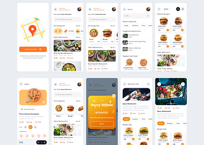 Food Delivery App branding motion graphics ui ux