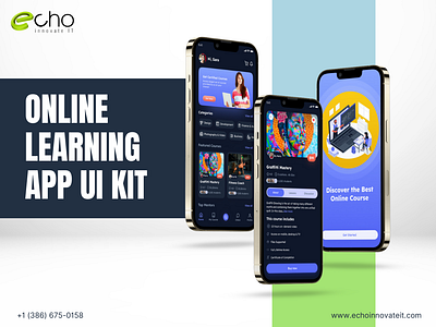 Online Learning App UI Kit branding graphic design logo ui