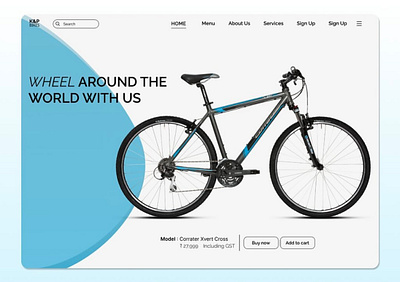 Simple Bike store design graphic design ui