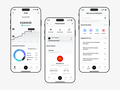 treza. Financial Tracking App Design app app design compnents expenses app figma finance finance app product design tracking ui ui design ui ux uiux ux