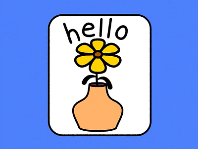 Bloom animation bloom flower garden happy morning nature pot shape simple stickynote ui