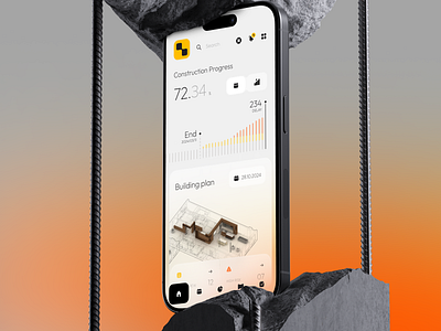 Construction System Mobile SaaS ai app building construction crm dashboard design interface mobile planning product saas service system ui ux