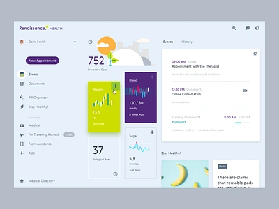 Health Dashboard cloud dashboard data visualization design system geometric graph health health dashboard insurance medical app product design ui ux web app