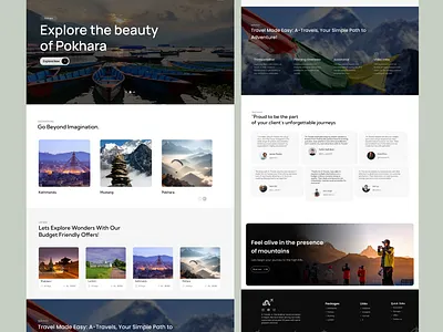 Travel Website UI/UX Design. design figma figma design landing page travel landing page travel page travel website ui uiux landing page web web design web landing page website