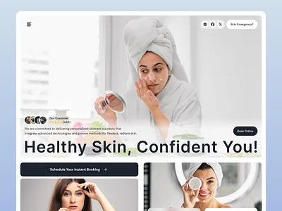 Aesthetic - Skin Care Website Design aesthetic website branding figma figma design healthcare website landing page product design skincare website ui ui design uiux design ux ux design web design website design