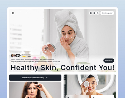 Aesthetic - Skin Care Website Design aesthetic website branding figma figma design healthcare website landing page product design skincare website ui ui design uiux design ux ux design web design website design