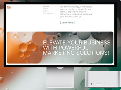 Landing Page For Marketing Agency. Web Design ui