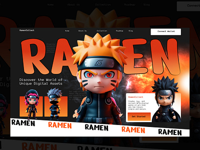 Landing Page For NFT Naruto.Web Design ui