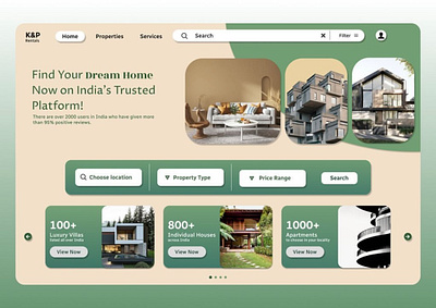 Online Rental Platform graphic design ui