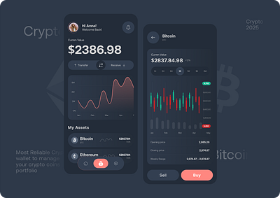 Crypto Wallet App – Modern UI/UX Concept 🚀 bitcoinui blockchainapp crpypto dashboard cryptoapp cryptodesign cryptodesign2025 cryptowallet darkmodedesign designinspiration financeapp fintechdesign futuristic mobile app design interfacedesign tradingapp