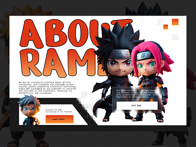 Landing Page For NFT Naruto.Web Design ui