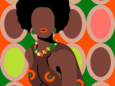 Afro Portrait afro digital art editorial fashion flat flat art graphic design human illustration minimal minimalism portrait vector vector art woman