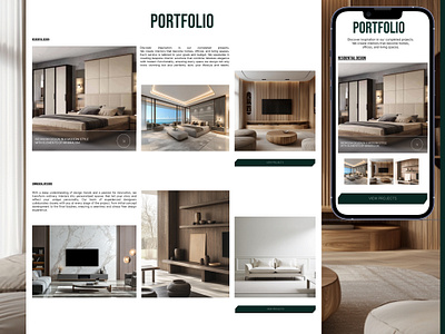 Landing Page For Interior Design Studio. Web Design ui