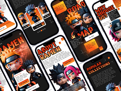 Landing Page For NFT Naruto.Web Design