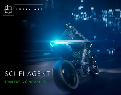 SCI-Fi Agent | Trailers & Cinematics 3d animation cinematic game art game video motocycle sci fi unreal engine