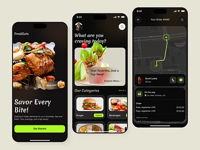 Food Delivery - Mobile App app design delivery app design food food delivery food delivery app food delivery mobile app food service interface mobile app mobile app design mobile application mobile ui product design recipe app ui ui design uiux ux