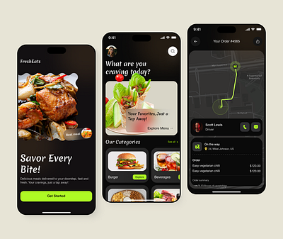 Food Delivery - Mobile App app design delivery app design food food delivery food delivery app food delivery mobile app food service interface mobile app mobile app design mobile application mobile ui product design recipe app ui ui design uiux ux