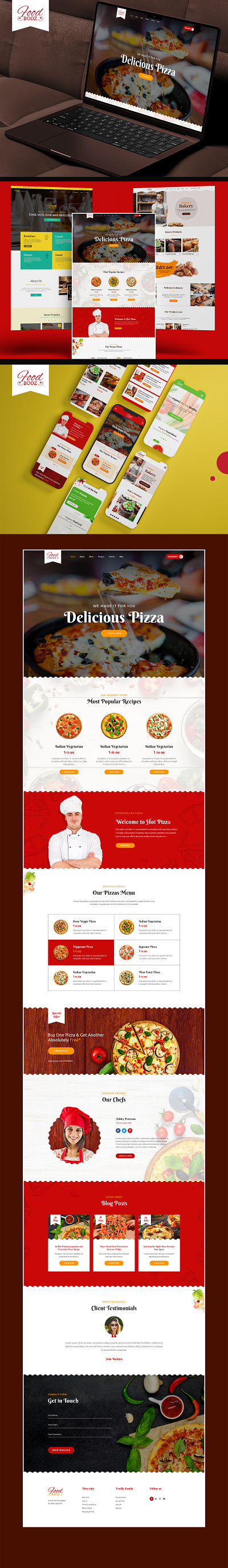 Web Design for a Restaurant component design custom web design figma graphic design illustration interaction design ui design uiux design ux research web design