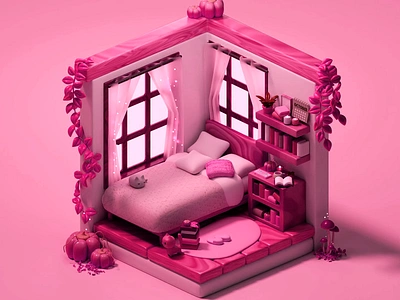 Blush Haven 3D bedroom 3d 3d art 3d art work 3d bedroom visualization 3d corner room 3d innovative architecture 3d interior bedroom art 3d visual bedroom in 3d art cozy bed setup creative architecture custom bedroom visuals feminine bedroom aesthetic girly bedroom aesthetic home setup game scene micro living pink decor for bedroom pink interior design ideas pink room inspiration room organization game scene