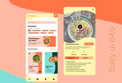 Daily UI #040 - Recipe or Food Order daily ui040 dailyui dailyui040 learn ui ui ux