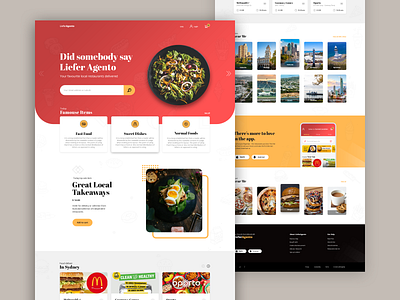 Liefer Agent Landing page 2025 design branding clean ui eat figma food home page hotel landing page menu minimal portfolio product design restaurant theme ui uiux web design website