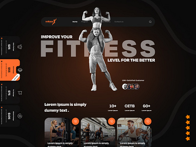 Fitness Landing Page design figma fitness gym landing page ui ux web page workout