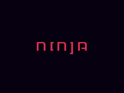 codeninja experiment branding clean code coding design eastern grid identity lettering logo minimal ninja type typography