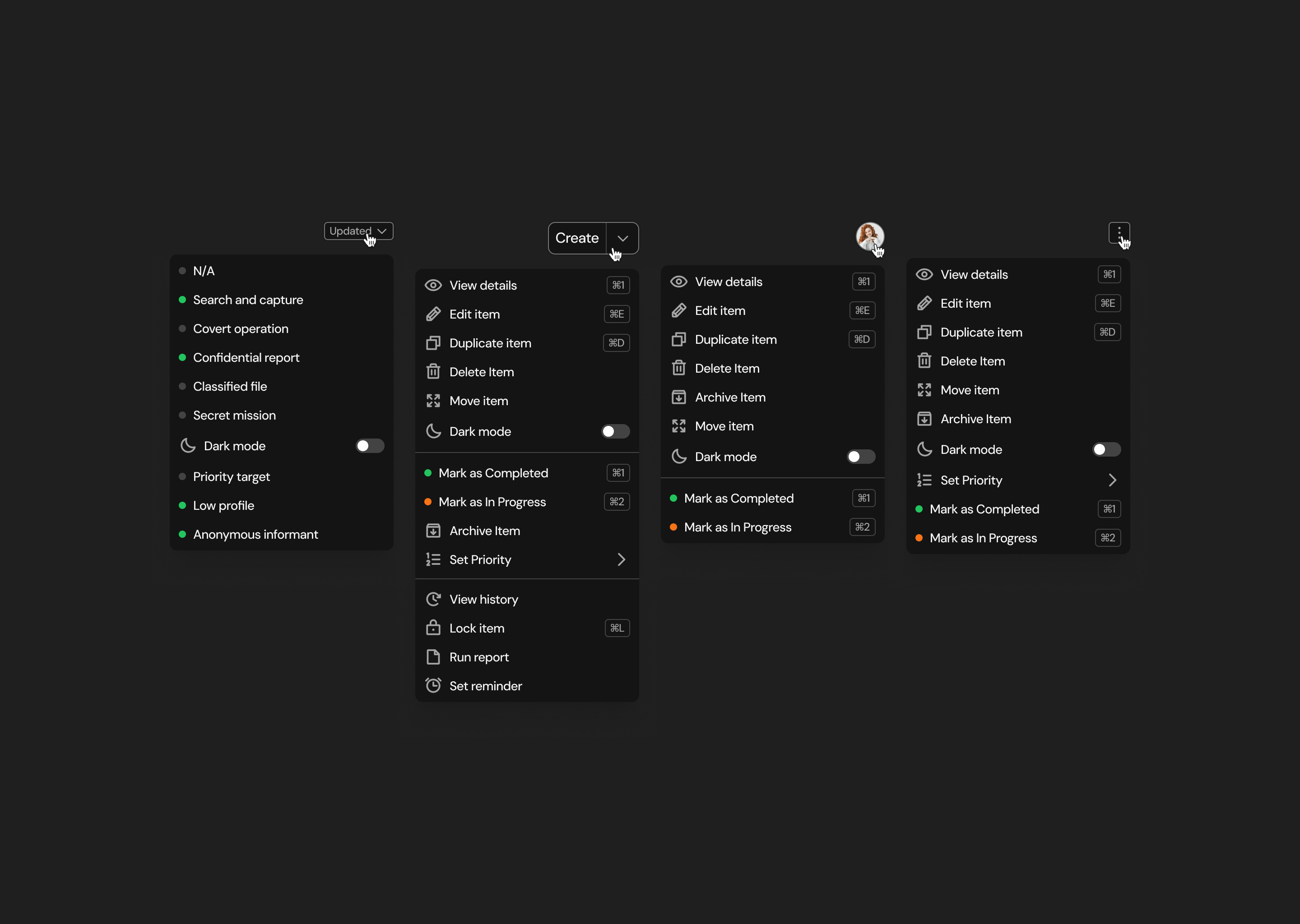 Dropdowns · Koala UI components design system dropdown dropdown input input koala landing page product product design saas select select menu toggle ui ui design ui dropdown ui dropdowns ux design