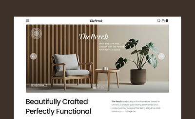 Designing Comfort: An Exploration of a Modern Furniture ecommercce exploration furniture landing page ui