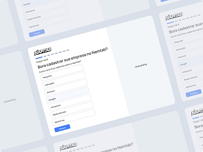 Onboarding - NAMTAB design onboarding ui ux web