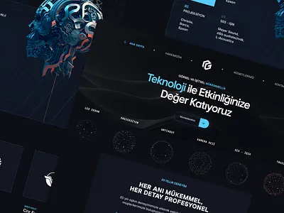 Pg Teknik dark led screen tech technical vision