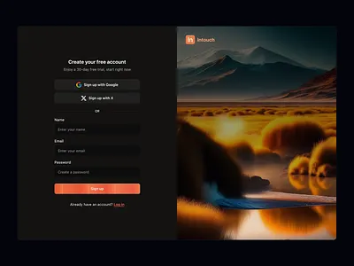 Sign up Page create account form log in sign in sign up ui ui design user interface ux ux design web app web design website