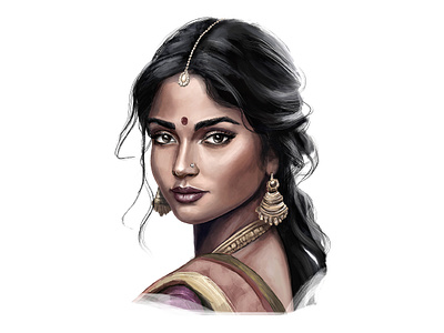 Exploring Diversity Through Portrait Illustrations arabian diversity ethnic europian graphic design illustration indian man nationality portrait realistic traditional woman