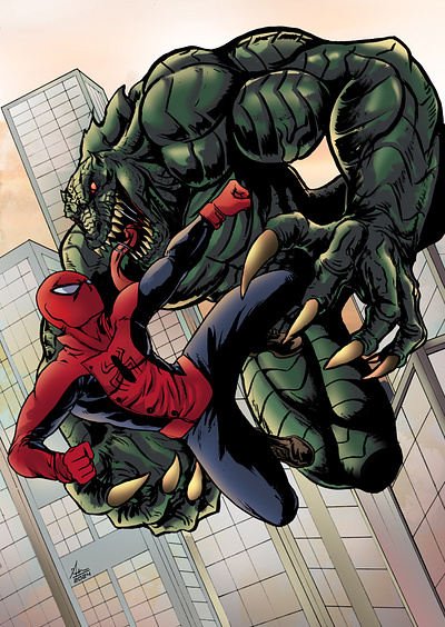 Last Stand Spider-Man [Marvel Comics] amazing artist artwork beyond the spider verse character illustration comic artist comic book comic cover comic style drawing fight ideas illustration marvel comic monster mutant psycho sketch spider man spider verse