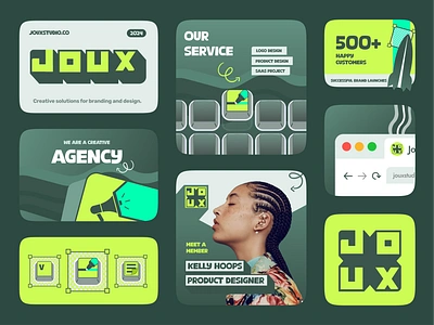 Joux - Branding for Agency agency brandguideline branding design graphic design illustration logo product typographic