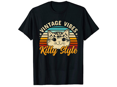 Vintage Cat T shirt design animaltshirts catart catillustration catloversapparel catthemedmerch creativeapparel customtshirts cutecatart digitalillustration felinefashion funnycatdesigns graphictees kittydesigns minimalisttshirts petillustration purrfectdesign tshirtartwork tshirtdesigns wearableart