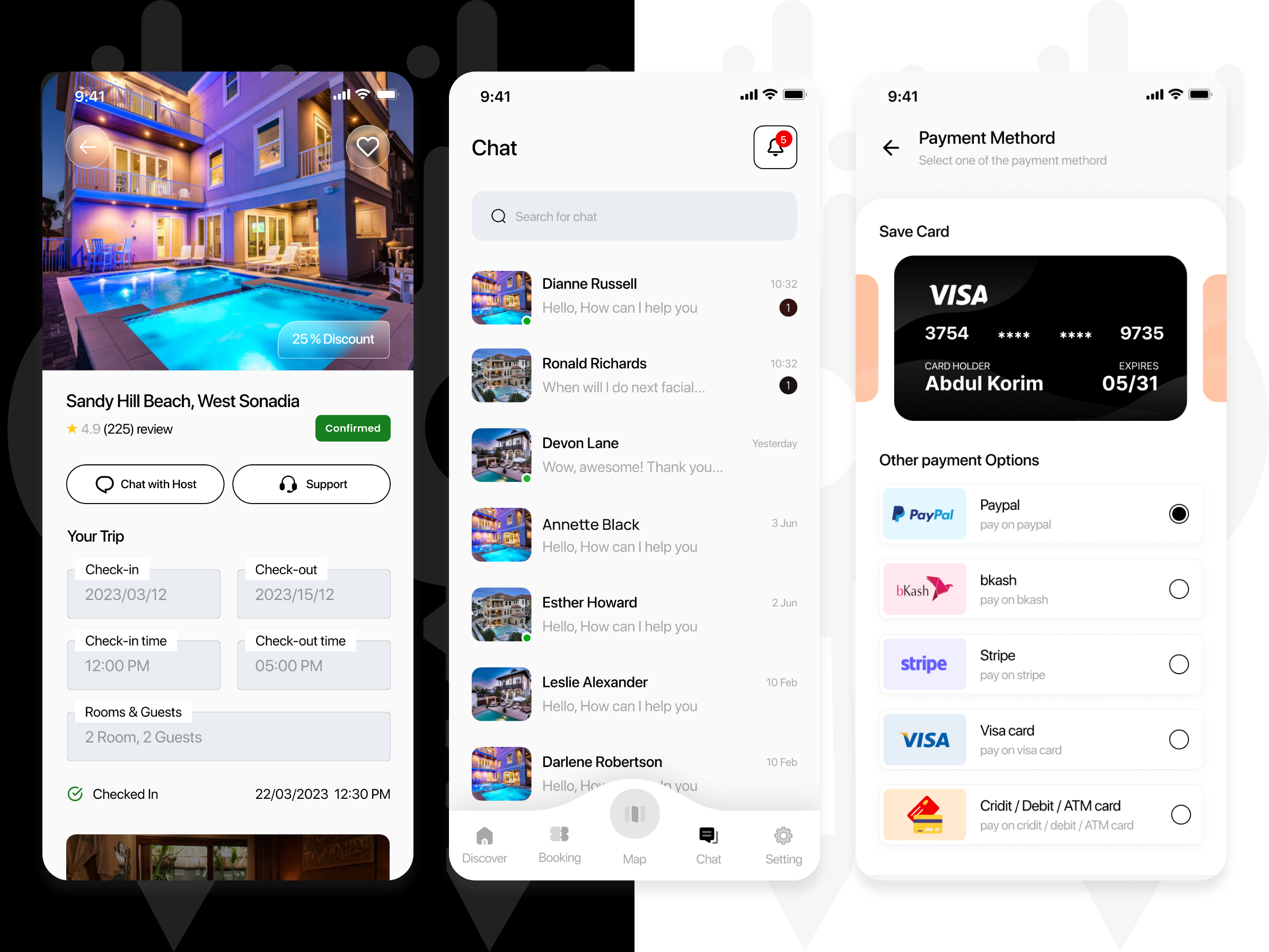 Example of Rush Rooms | Online Reservation App