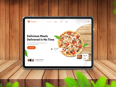 Fresh Food Delivery Landing Page bolt burger clean ui cooking courier delivery app eating food app food industry food order glovo landing page online food ordering pizza restaurant restaurant app snacks ui design website