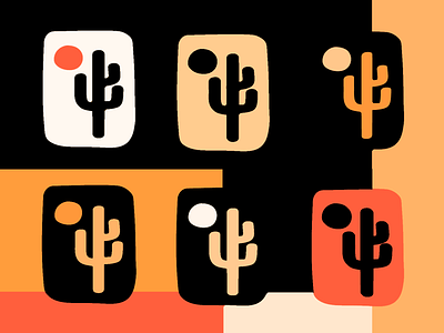 Desert cactus desert illustration logo mexico plant sand sun