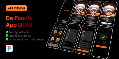 De foodie App UI Kit food food app restaurant ui