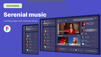 Serenial Music Landing Page landing page music webdesign