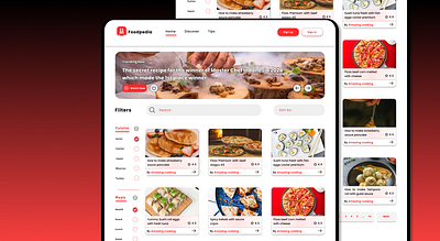 Foodpedia App UI Kit food ui uireceipt