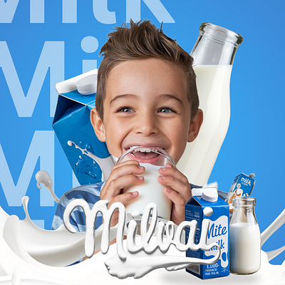 Malvai milk product social media template Instagram post 3d branding design graphic design illustration logo motion graphics ui ux vector