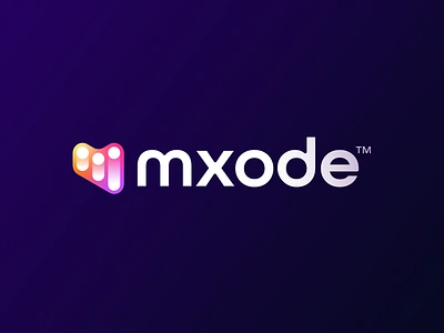 mxode - Logo Design ai audio branding creative logo freelance logo design fx gradient jeroen van eerden logo logo wordmark logotype m modern branding modern logo design monogogram music ui visual identity design