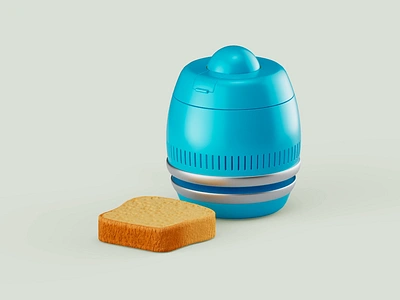 Bread and Butter 3d c4d cinema4d illustration render