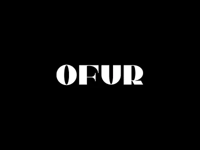 OFUR experiment bold brand chique clean clothing design display elegant font highend lettering logo minimal modern ofur rebranding serif type typography vector